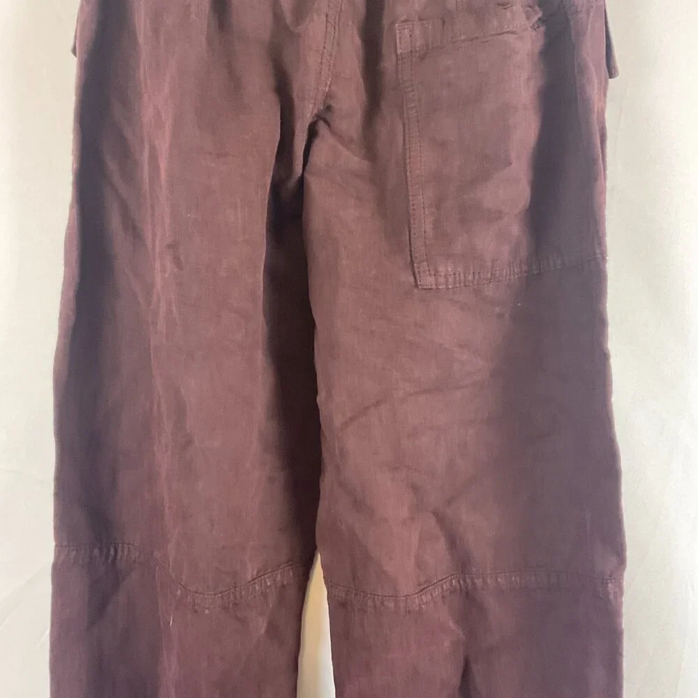 AllSaints Val Trouser Jogger Cargo Pants US 0 Reddish-Brown Snap Pockets